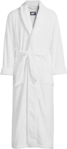 Vista 3 de Lands' End Men's Full Length Turkish Cotton Terry Bathrobe