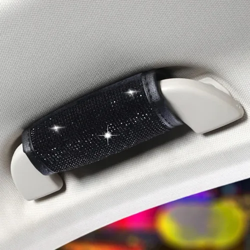 Vista 9 de Paquete de 2 fundas brillantes para manija de puerta de seguridad para automóviles, con cristales brillantes, almohadillas protectoras para manija