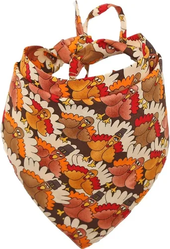 Vista 11 de Bandana de Acción de Gracias para perro, otoño, reversible, triangular, baberos, bufanda, accesorios para perros, gatos, mascotas, pequeño