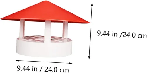 Vista 9 de MERRYHAPY 1pc impermeable Smokestack Cap Pvc cubierta de chimenea para protección contra el tiempo embudo protector para ventilación de techo