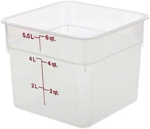 Vista 5 de Cambro Contenedor para almacenamiento de alimentos - Serie Clásica Cuadrada - 2 QT (cuartos) - Grado comercial para preparación de alimentos