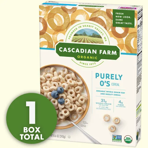 Vista 2 de Cascadian Farm Organic Purely O's Cereal, cajas de 8.6 onzas (paquete de 4)
