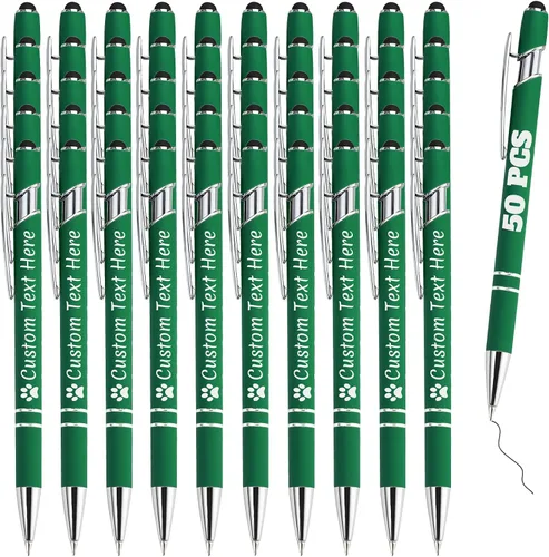 Vista 43 de Bolígrafos personalizados a granel 10 con nombre, grabados con punta de lápiz, bolígrafos de bola personalizados de escritura suave, regalos