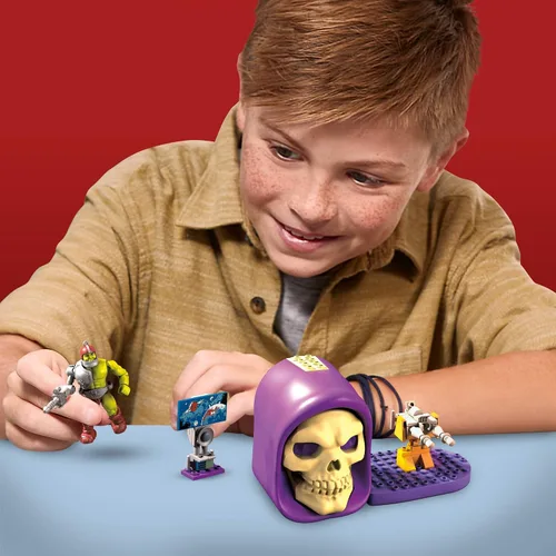 Vista 3 de MEGA Masters of the Universe Trap Jaw Laser Cannon Skeletor Skull Construction Set, juguetes de construcción para niños