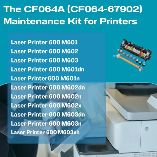 Vista 2 de CF064A (CF064-67902) Kit de mantenimiento de impresora para impresora láser Enterprise 600 M601 M601n M602 M602n