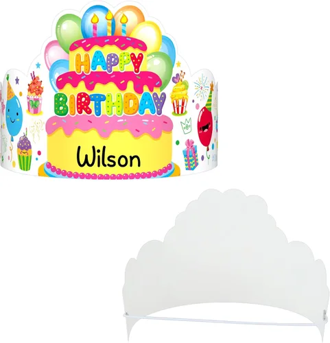 Vista 4 de Paquete de 36 coronas de cumpleaños para niños, sombreros de fiesta de papel coloridos para estudiantes, aula, escuela, suministros de fiesta VBS