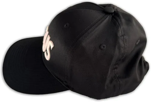 Vista 4 de BTC Universe LLC Jesus Gorra De Béisbol Snapback Estructurada Negro Con Bordado 3D Blanco, Negro