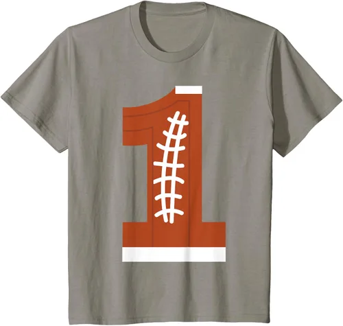 Vista 28 de 1st Birthday Football Ball Boys Camiseta de regalo de 1 año Negro