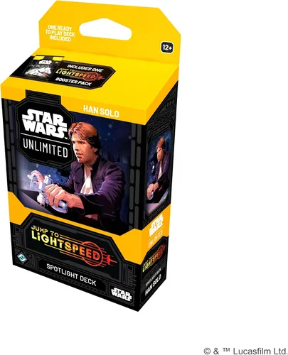 Vista 5 de Asmodee Star Wars: Unlimited TCG Jump to Lightspeed Han Solo Spotlight Deck - Baraja de 50 cartas lista para jugar con cartas exclusivas, a partir
