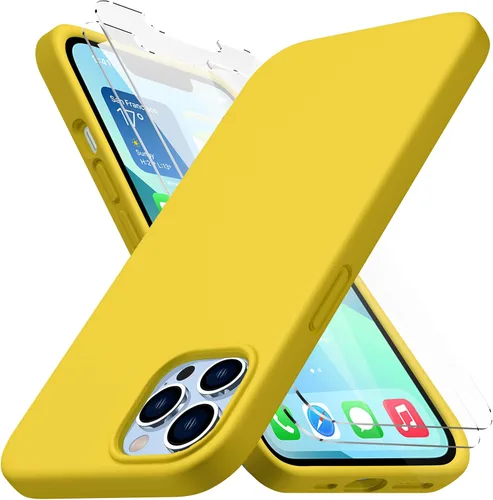 Vista 14 de CellEver Funda de silicona resistente para iPhone 12 y 12 Pro, dos protectores de pantalla de vidrio inastillables, protección militar contra Negro