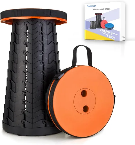 Vista 9 de Taburete plegable mejorado, ligero pero más resistente, con capacidad de carga, 400 libras, taburete plegable portátil para camping, pesca, Azul
