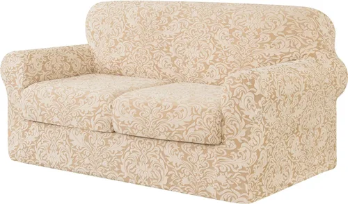 Vista 31 de SUBRTEX Juego de 5 fundas elásticas para sofá, fundas de cojín para respaldo, colección de protectores de muebles, para sofá de gran