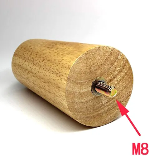 Vista 5 de Patas rectas y cónicas modernas de mediados de siglo para muebles, barra roscada M8, patas de sofá para mesa de café, 2.4 a 27.7 pulgadas