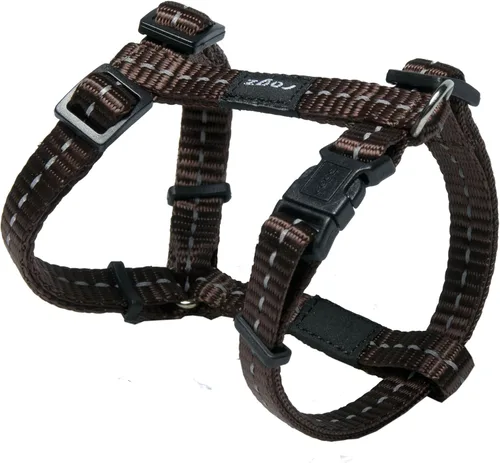 Vista 10 de Arnés reflectante ajustable en H para perros pequeños; collar y correa a juego disponibles, morado Púrpura