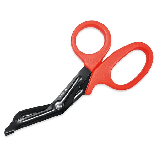 Vista 11 de Ever Ready First Aid Tijeras De Vendaje En Autoclavable Titanio Bonded 7 1/4" Bent - Olive Green