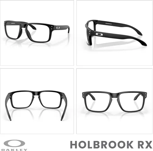 Vista 3 de Oakley Holbrook Square OX8156 - Gafas para hombre + paquete con kit de correa de accesorios, bolsa de microfibra