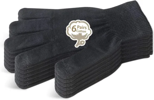 Vista 10 de Evridwear Guantes de algodón hidratantes unisex con puntas de dedos táctiles para eczema, cosmética, manos secas, terapia para piel sensible e
