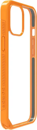 Vista 3 de Armor Signature - Funda para iPhone 12 Mini, color naranja con cinta gris