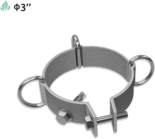 Vista 6 de SunnyRoyal Accesorio de poste de vela para toldo, abrazadera de anillo en D para poste de vela y postes de soporte de toldo, accesorio de hardware