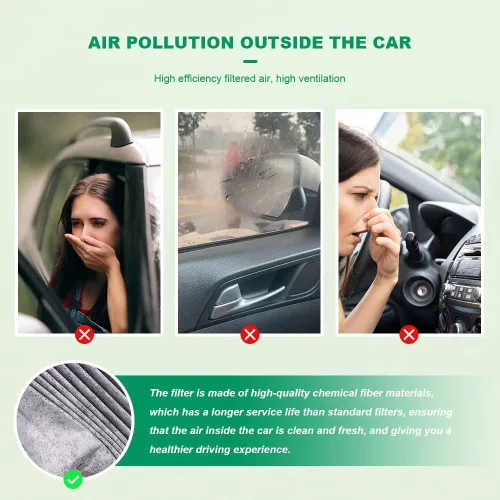 Vista 6 de Filtro de aire de cabina, Filtro de aire de cabina con carbón activado, Filtro de aire de alta calidad para auto con aire fresco de reemplazo