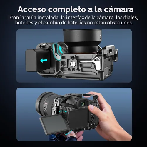 Vista 8 de SmallRig HawkLock - Jaula completa de liberación rápida para Sony Alpha 7R V/Alpha 7 IV/Alpha 7S III/Alpha 1/Alpha 7R IV/Alpha 7 V, placa