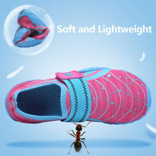 Vista 2 de CIOR Zapatos de agua ligeros para niños y niñas, tenis acuáticos para la playa (niños pequeñosniños grandes)