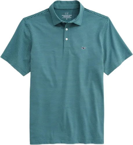 Vista 10 de Vineyard Vines Polo Bradley Stripe Sankaty para hombre Ocean Breeze Tejeda