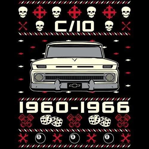 Vista 5 de ShirtInvaders 60-66 Chevy C10 Grumpy - Christmas Sweater Sweatshirt