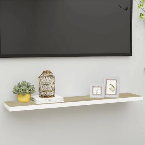 Vista 175 de Estante flotante de pared, estante decorativo montado en la pared, estante colgante con soportes invisibles para decoración de baño/sala de Negro