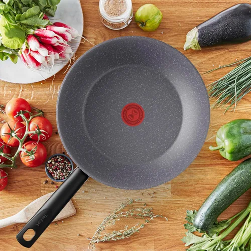 Vista 7 de Tefal Natural On Induction G2801902 - Sartén antiadherente para wok (11.0 in), color gris lavanda