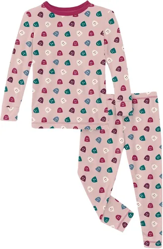 Vista 25 de KicKee Pants Conjunto de pijama de manga larga con estampado de piezas