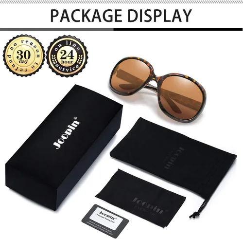 Vista 6 de Joopin Lentes de sol de gran tamaño para mujer, polarizados, grandes, para conducción, protección UV, grandes sombras
