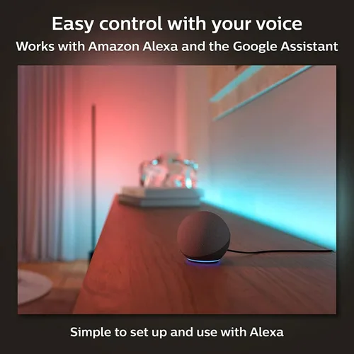 Vista 8 de Philips Hue Kits de base de tira de luz LED inteligente para interiores de 6 pies con enchufes, efecto multicolor fluido, paquete de 2, control