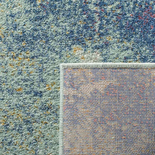 Vista 7 de SAFAVIEH Alfombra de 8 x 10 pies – Colección Prism – Grande – Crema y Aqua, diseño abstracto moderno bohemio, no desprende pelusa y fácil