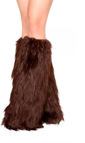 Vista 7 de Roma Costume Halloween Party - Fundas para botas de piel para mujer, color negro, talla única, Negro