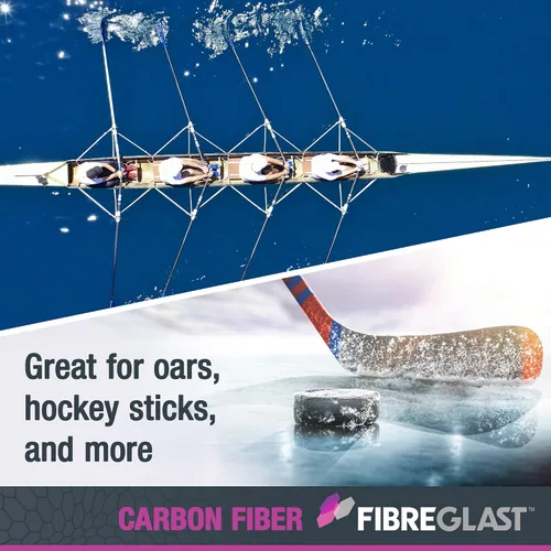 Vista 3 de Fibre Glast Funda unidireccional de fibra de carbono – Tubo de grafito de alta resistencia para unir y reforzar mangueras, palos de hockey, remos