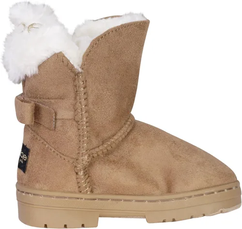 Vista 4 de bebe Botas de invierno para niñas, botas de piel sintética (bebéniño pequeñoniño grande), Negro