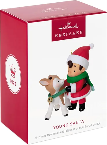 Vista 7 de Adorno navideño Hallmark Keepsake 2025, Papá Noel joven, regalos de colección de Papá Noel