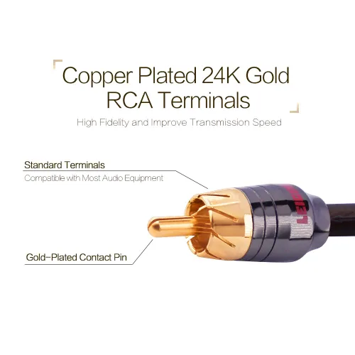 Vista 3 de Conector divisor adaptador RCA Y de 1 pie 1 macho a 2 hembra (paquete de 2) (1 macho a 2 hembra)