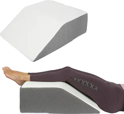 Vista 4 de Kölbs Almohada de elevación de piernas, funda jacquard elegante, almohada de cuña para piernas Cuña de cama para piernas, dormir, dolor de cadera