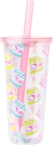 Vista 25 de Silver Buffalo Sanrio Hello Kitty, vaso de acero inoxidable con forma de lata, 11.8 onzas