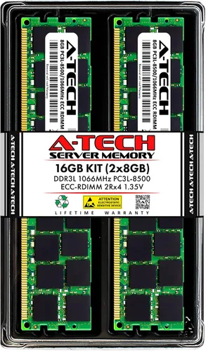 Vista 12 de A-Tech 4GB DDR3 1333MHz PC3-10600R ECC RDIMM 1Rx4 Rango único 1.5V Registrado DIMM 240-Pin Módulo de actualización de memoria RAM de servidor