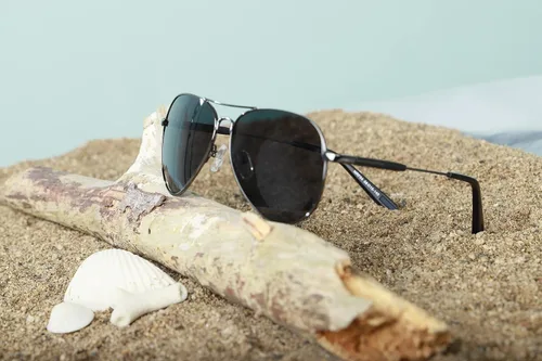 Vista 7 de Marfil AVIATOR ALPHA - Lentes de sol polarizados con filtro UV 400 protección 100 unisex estilo aviador para hombres y mujeres Negro