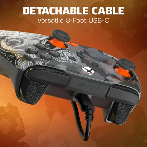 Vista 5 de PDP REMATCH GLOW Wired Xbox Controller, Licensed by Microsoft for Xbox, Monkey Bomb Call of Duty