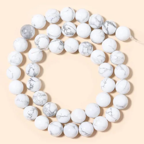 Vista 14 de Cuentas redondas sueltas de hematita negra natural de 0.236 pulgadas, poder curativo para hacer joyas, pulseras y collares