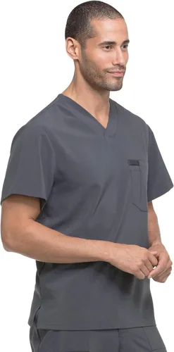 Vista 7 de Dickies EDS Essentials Men Scrubs Top Tuckable V-Neck DK635