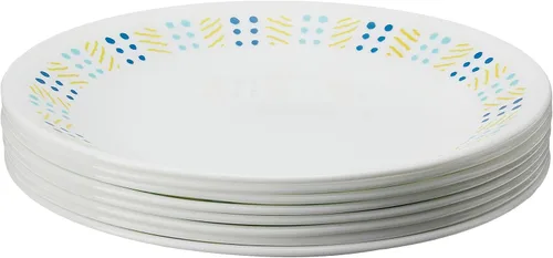 Vista 7 de Corelle Platos de Pan Resistentes a las Astillas, 8 Piezas, Sand Sketch