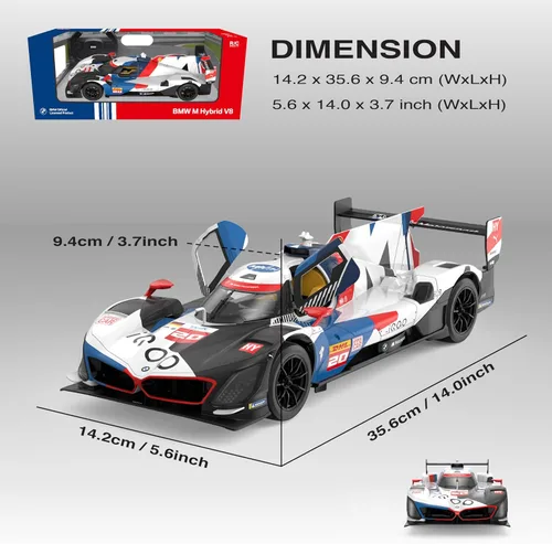 Vista 2 de Voltz Toys Coche RC Le Mans a escala 1/14 con licencia Le Mans Series a control remoto, modelo de auto de juguete para niños y adultos con puertas