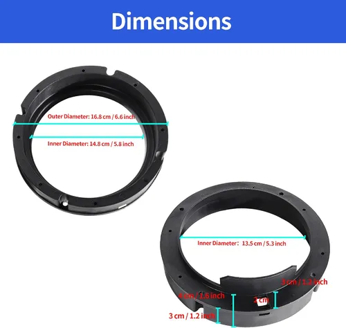 Vista 7 de RED WOLF Soporte adaptador de altavoz para puerta de automóvil de 6.5 pulgadas compatible con VW Volkswagen Passat Golf/Jetta/Beetle1999-2019