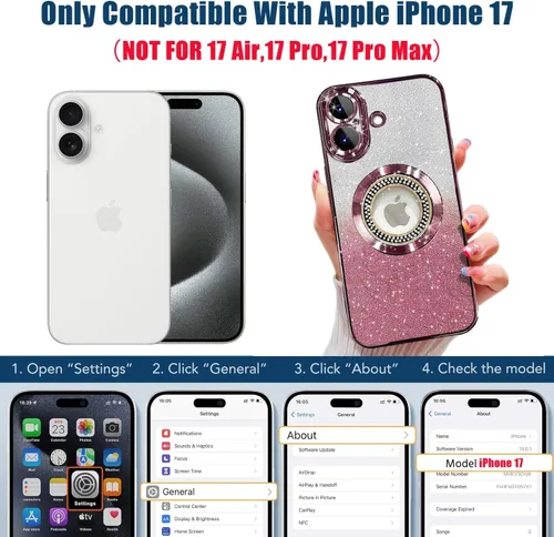 Vista 145 de Misscase Funda magnética con purpurina para iPhone 11 compatible con MagSafe, protección completa, delgada, a prueba de golpes, antiarañazos